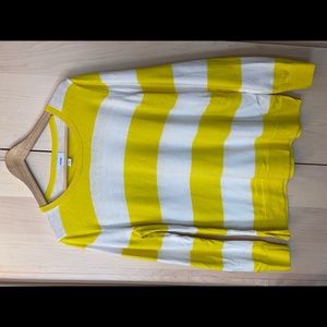Women’s XL Old Navy Sweater yellow and white stripes